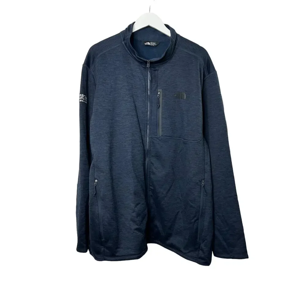 The North Face Mens Skyline Fleece Full Zip Jacket  Heather Urban Navy Blue  XXL
